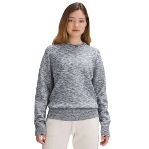 Lululemon Boxy Knit Cotton-Blend Sweater Night Sea Womens Size S NWT